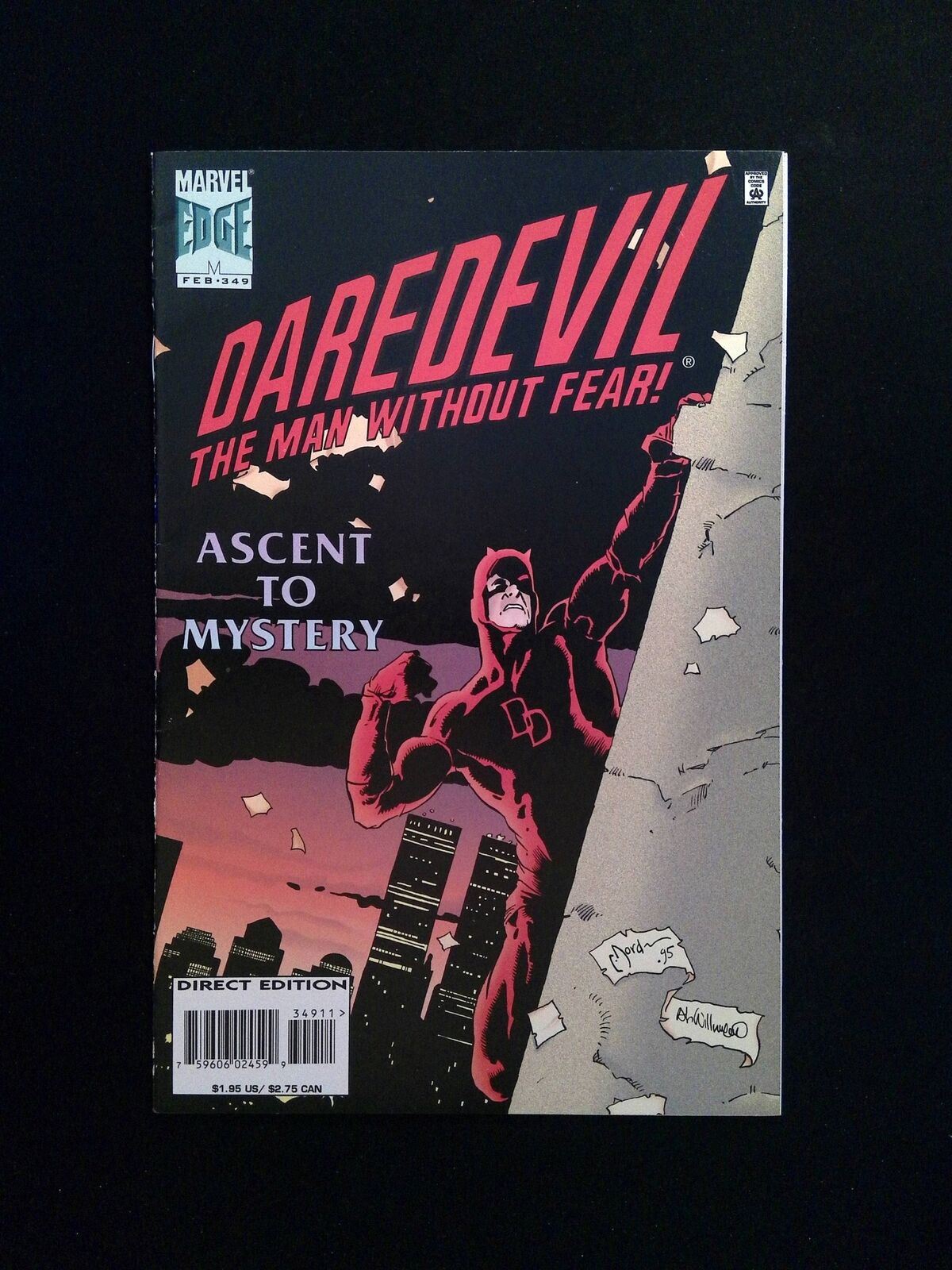 Daredevil #349  MARVEL Comics 1996 VF+  WAGNER VARIANT