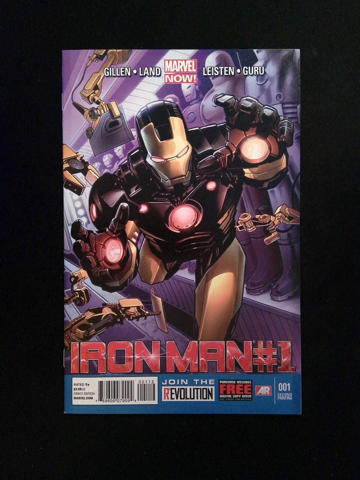 Iron Man #1F (5TH SERIES) MARVEL Comics 2013 NM-  LAND, GILLEN VARIANT