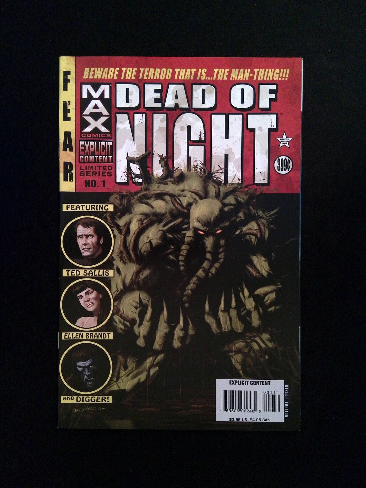 Dead 0f Night Feanturing Man-Thing #1  MARVEL Comics 2008 VF+