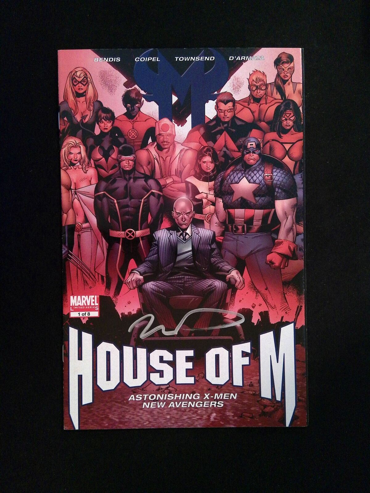 House of M #1D  MARVEL Comics 2005 VF+  COPIEL VARIANT - SIGNED BY TIM TOWNSEND