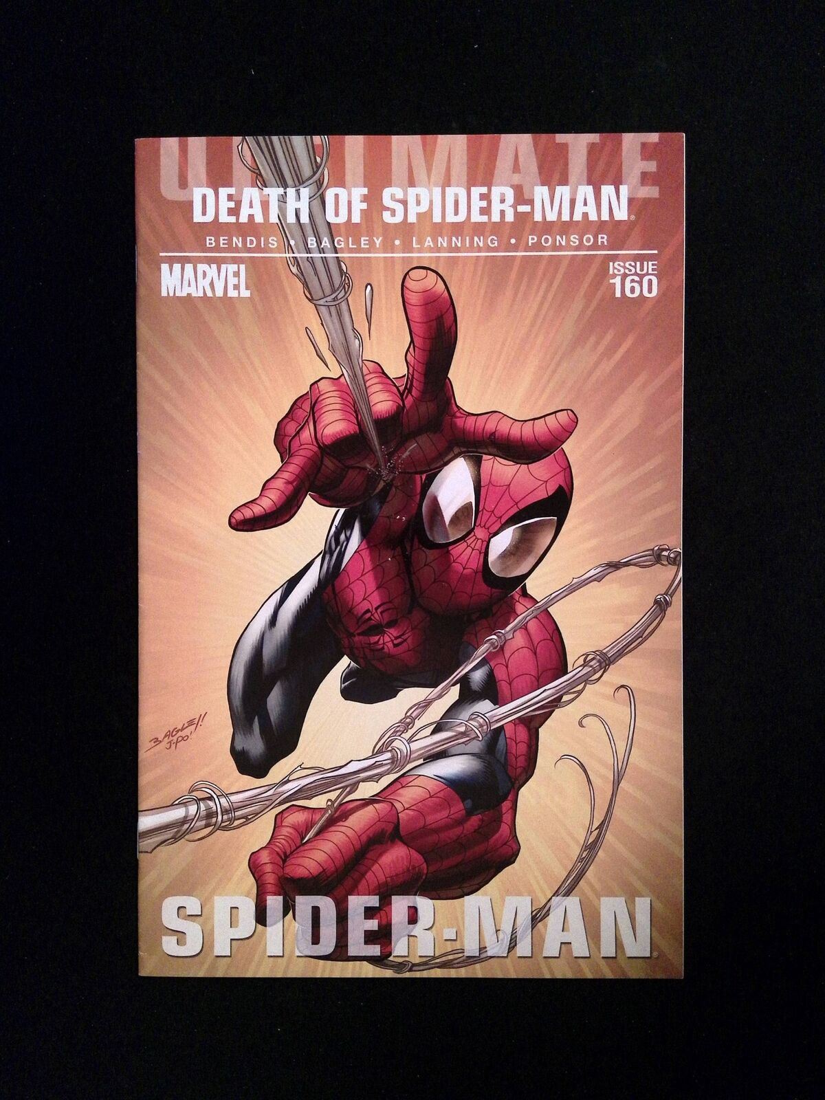 Ultimate Spider-Man #160U (2ND SERIES) MARVEL Comics 2011 VF+  BAGLEY VARIANT