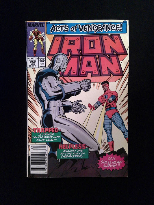 Iron Man #252  Marvel Comics 1990 VF- Newsstand