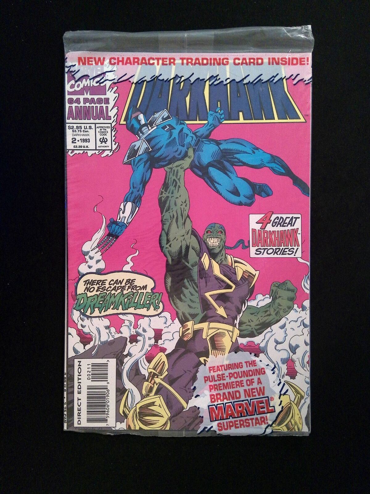 Darkhawk Annual #2N  MARVEL Comics 1993 NM  VARIANT COVERT