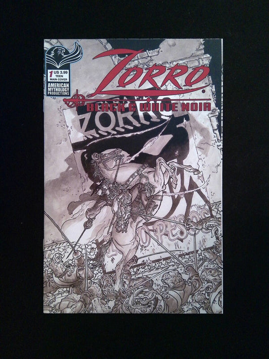 Zorro Black and White Noir #1  AMERICAN MYTHOLOGY Comics 2022 VF/NM