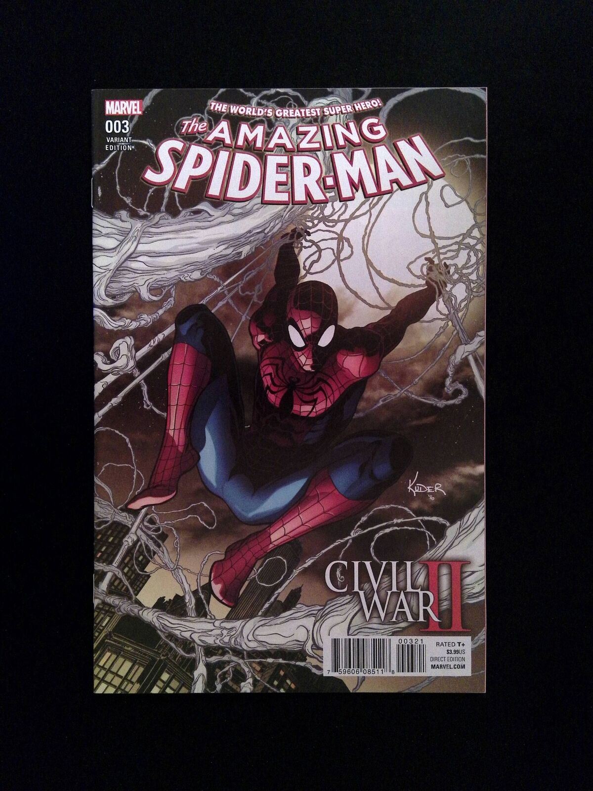 Civil War II Amazing Spider-Man #1B  MARVEL Comics 2016 NM-  Land Variant