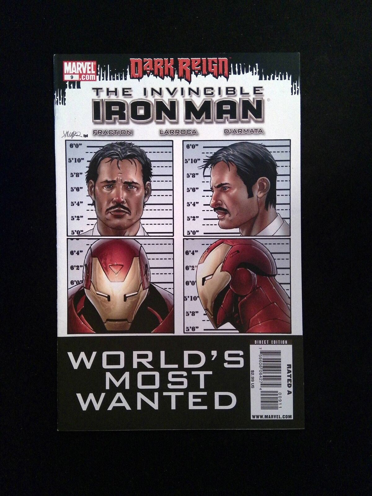 Invincible Iron Man #9  MARVEL Comics 2009 VF+