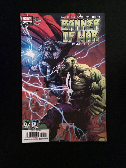 Hulk Vs. Thor Banner Of War Alpha #1  MARVEL Comics 2022 NM