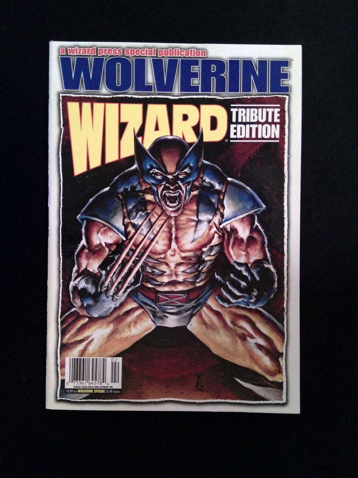 Wizard Wolverine Tribute Special #1U  WIZARD 1996 VF+ NEWSSTAND Not Polybagged