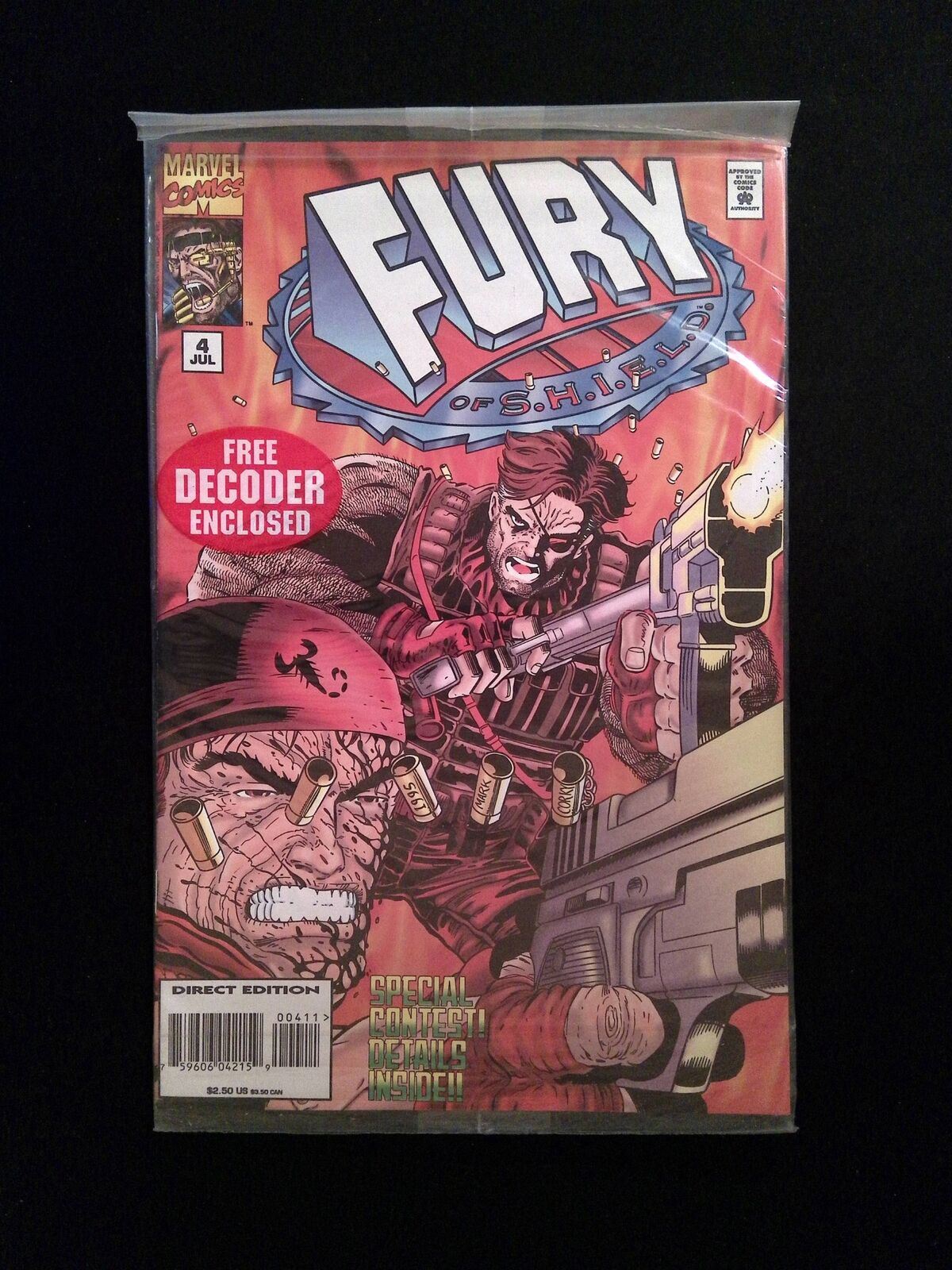 Fury  of SHIELD #4P  MARVEL Comics 1995 VF+