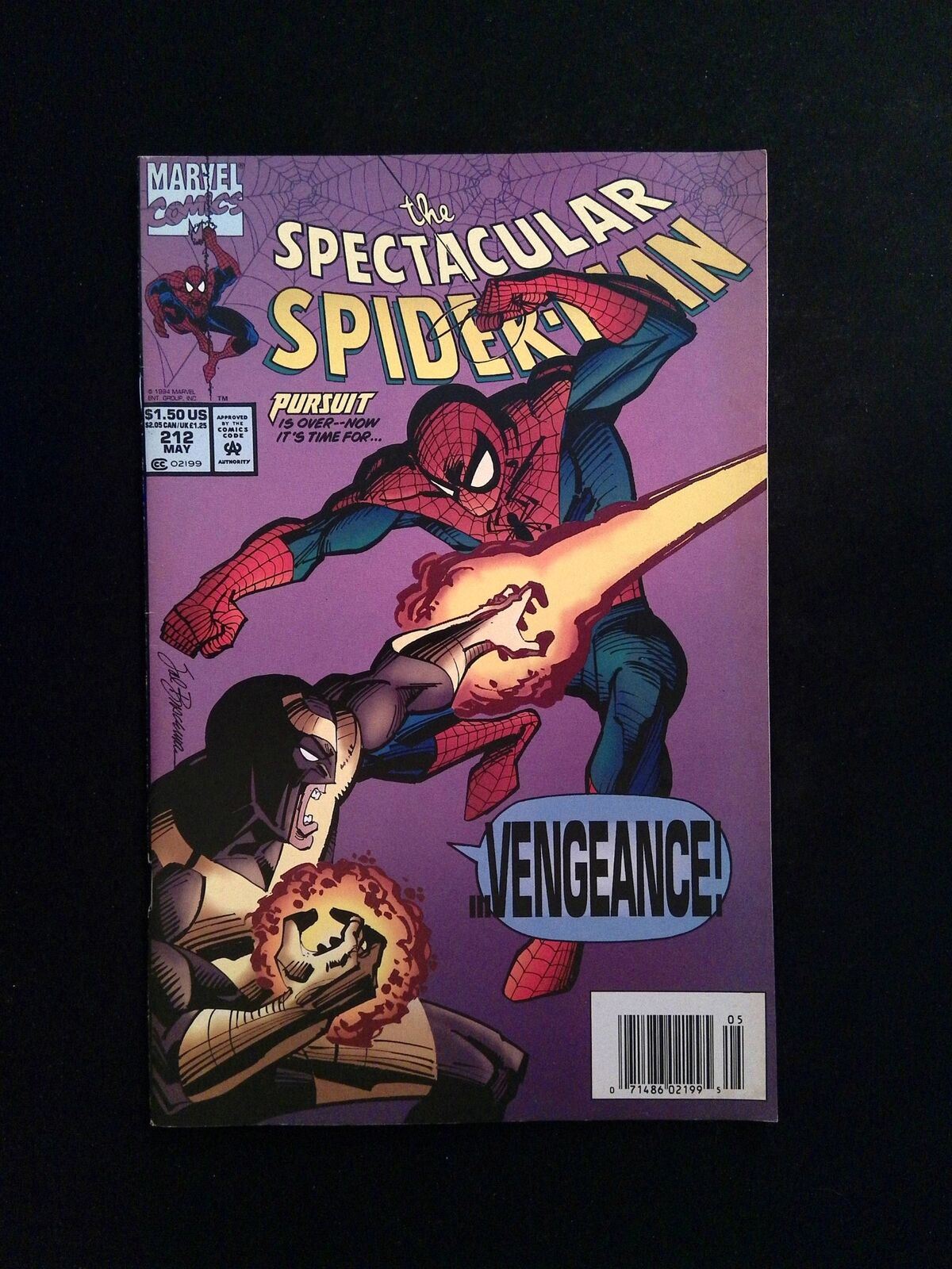 Spectacular Spider-Man #212  Marvel Comics 1994 VF+ Newsstand