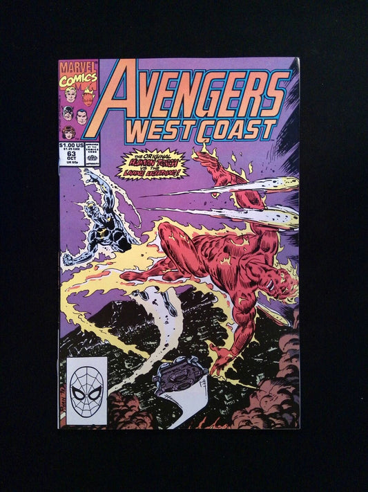 West Coast Avengers #63  MARVEL Comics 1990 VF+