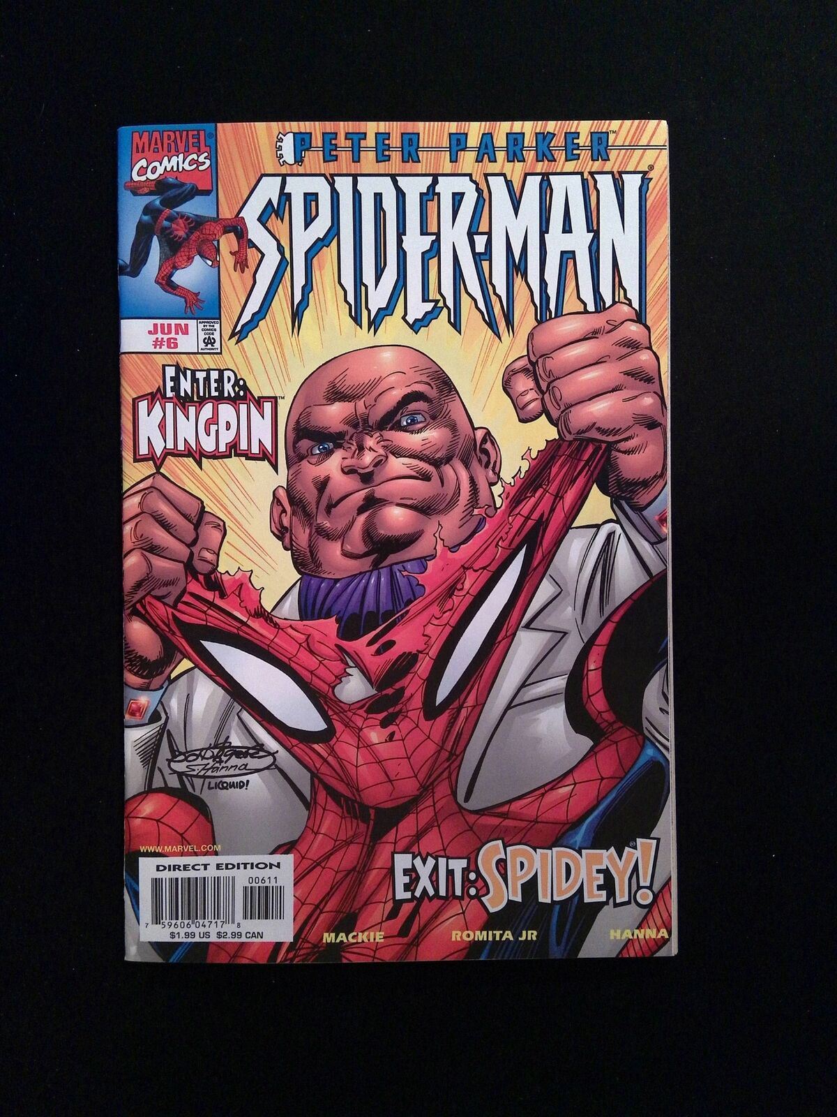 Peter Parker Spider-Man #6D  MARVEL Comics 1999 VF/NM  VARIANT COVER