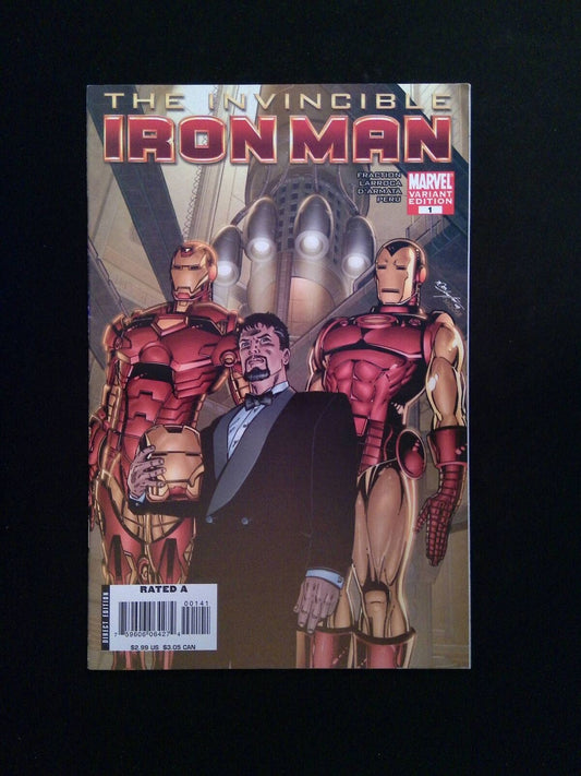 Invincible Iron Man #1D  Marvel Comics 2008 VF+  Layton Variant