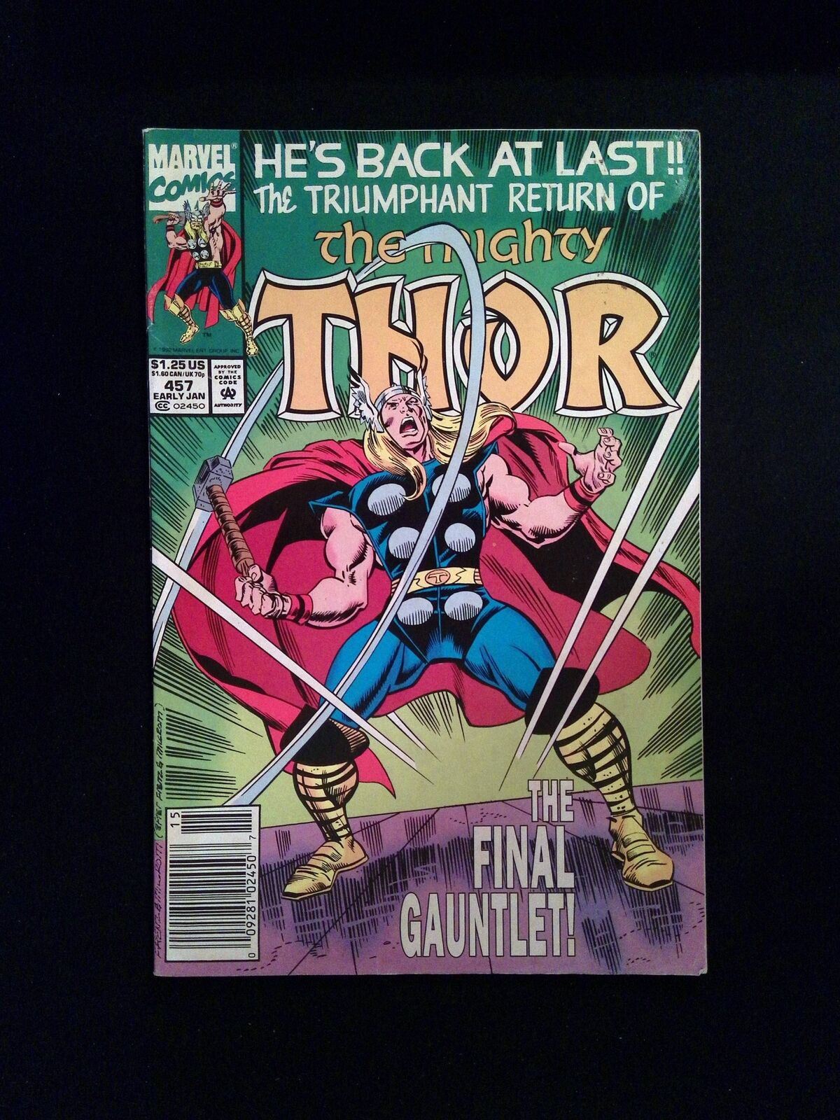 Thor #457  Marvel Comics 1993 VF- Newsstand