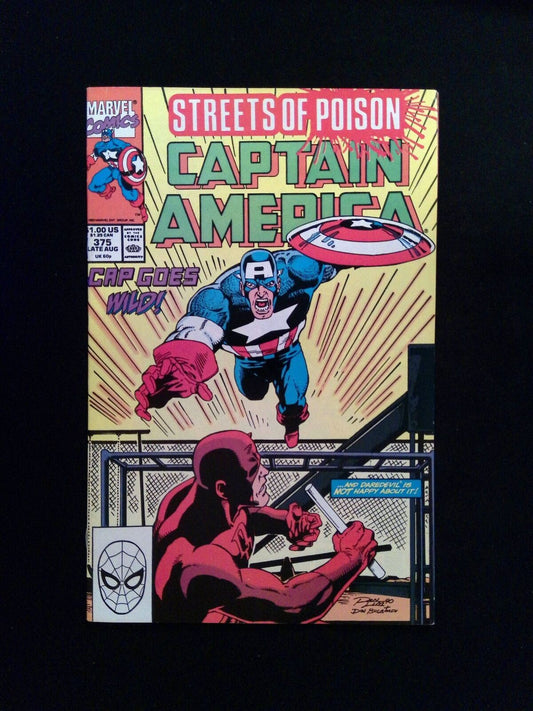 Captain America #375  MARVEL Comics 1990 VF+