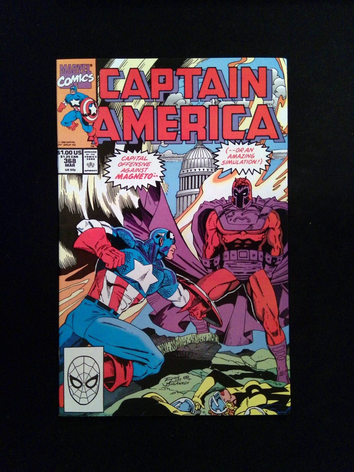 Captain America #368  MARVEL Comics 1990 VF+