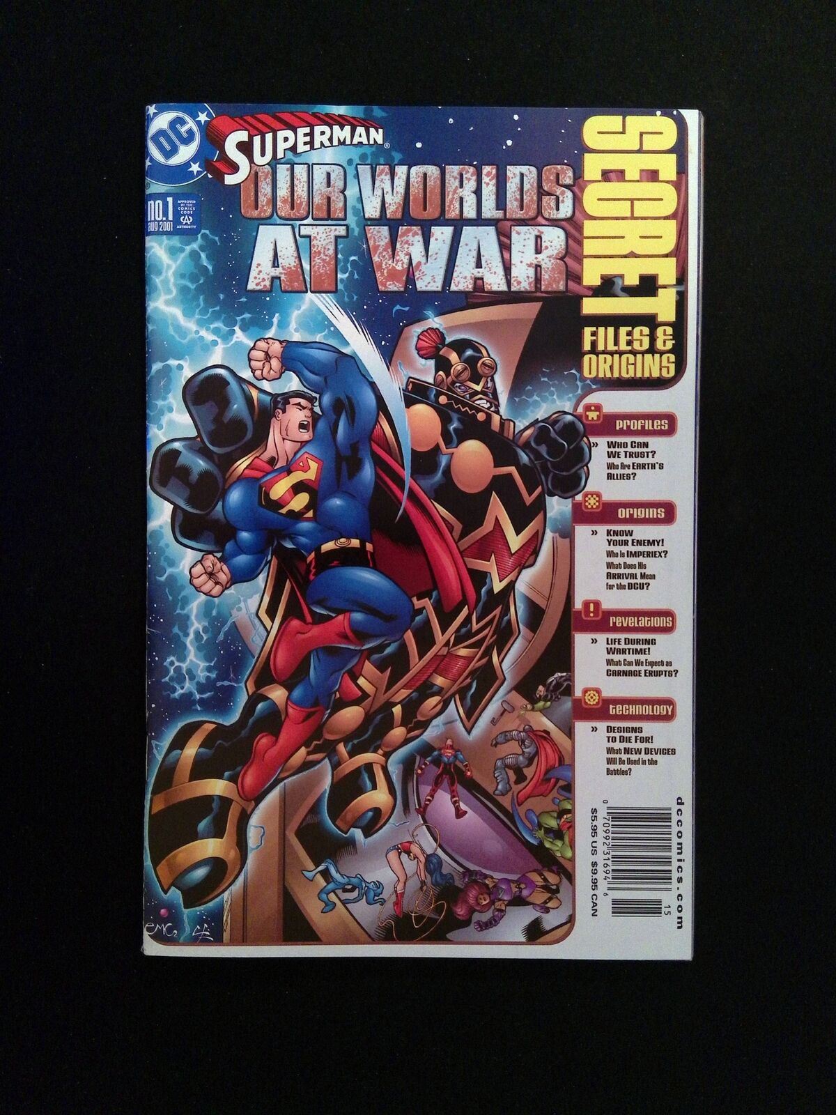 Superman Our Worlds at War Secret Files #1  DC Comics 2001 VF+ NEWSSTAND