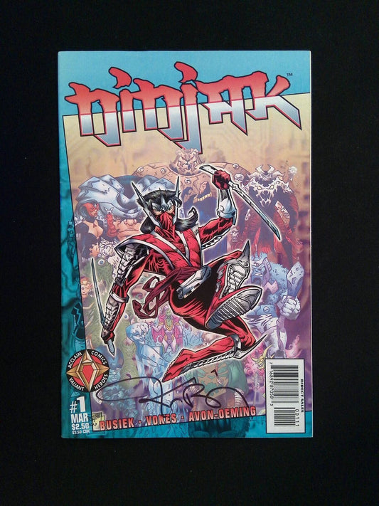 Ninjak #1 (2nd Series) Acclaim Comics 1997 VF+  SIGNED BY KURT BUSIEK