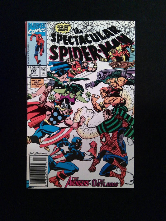 Spectacular Spider-Man #170  Marvel Comics 1990 VF- Newsstand