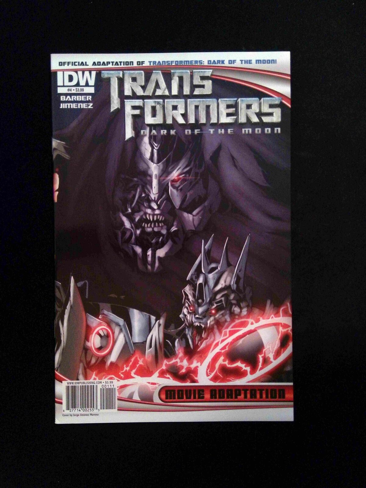 Transformers Dark of the Moon Movie Adaptation #4  IWD Comics 2011 NM+