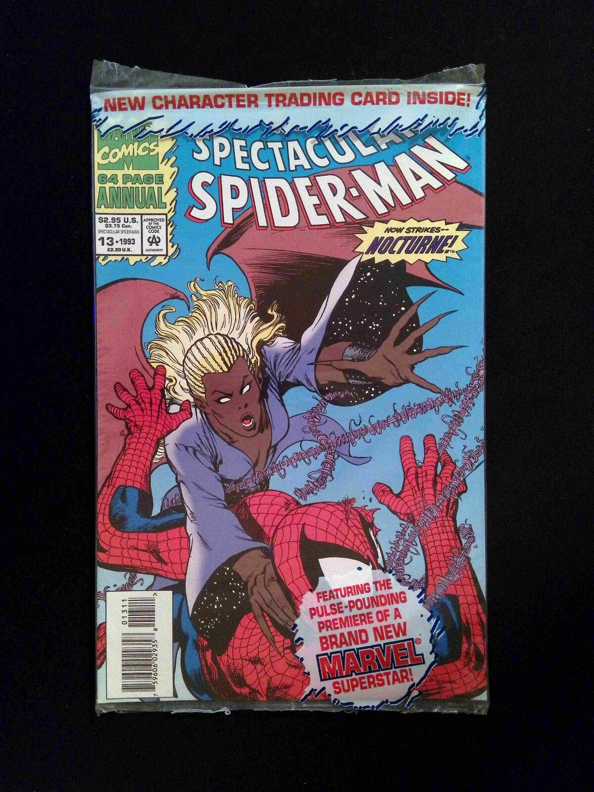 Spider-Man Annual #13P  Marvel Comics 1993 NM- Newsstand Polybagged With Card