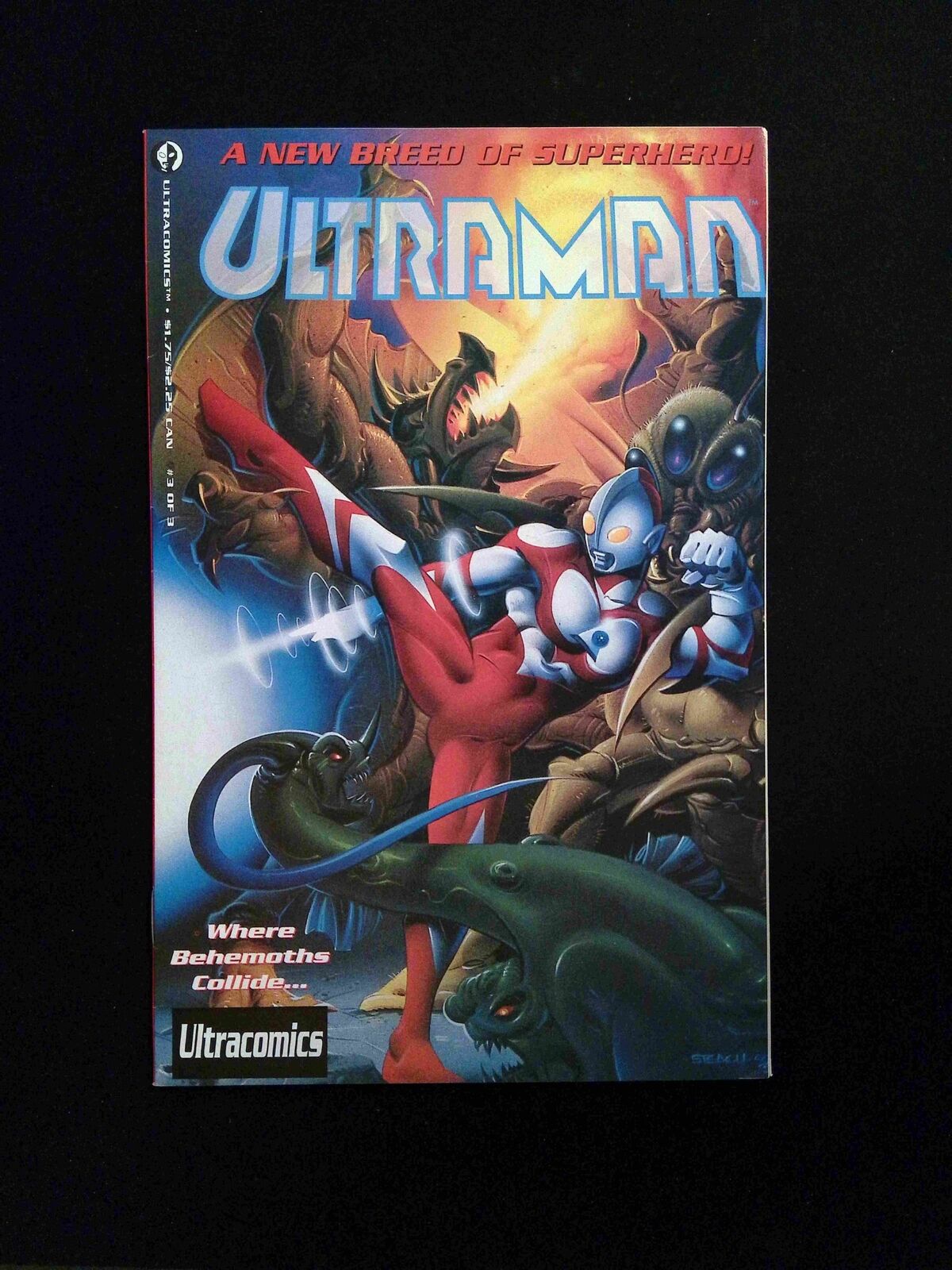 Ultraman #3B  NEMESIS Comics 1993 VF+  STEACY VARIANT