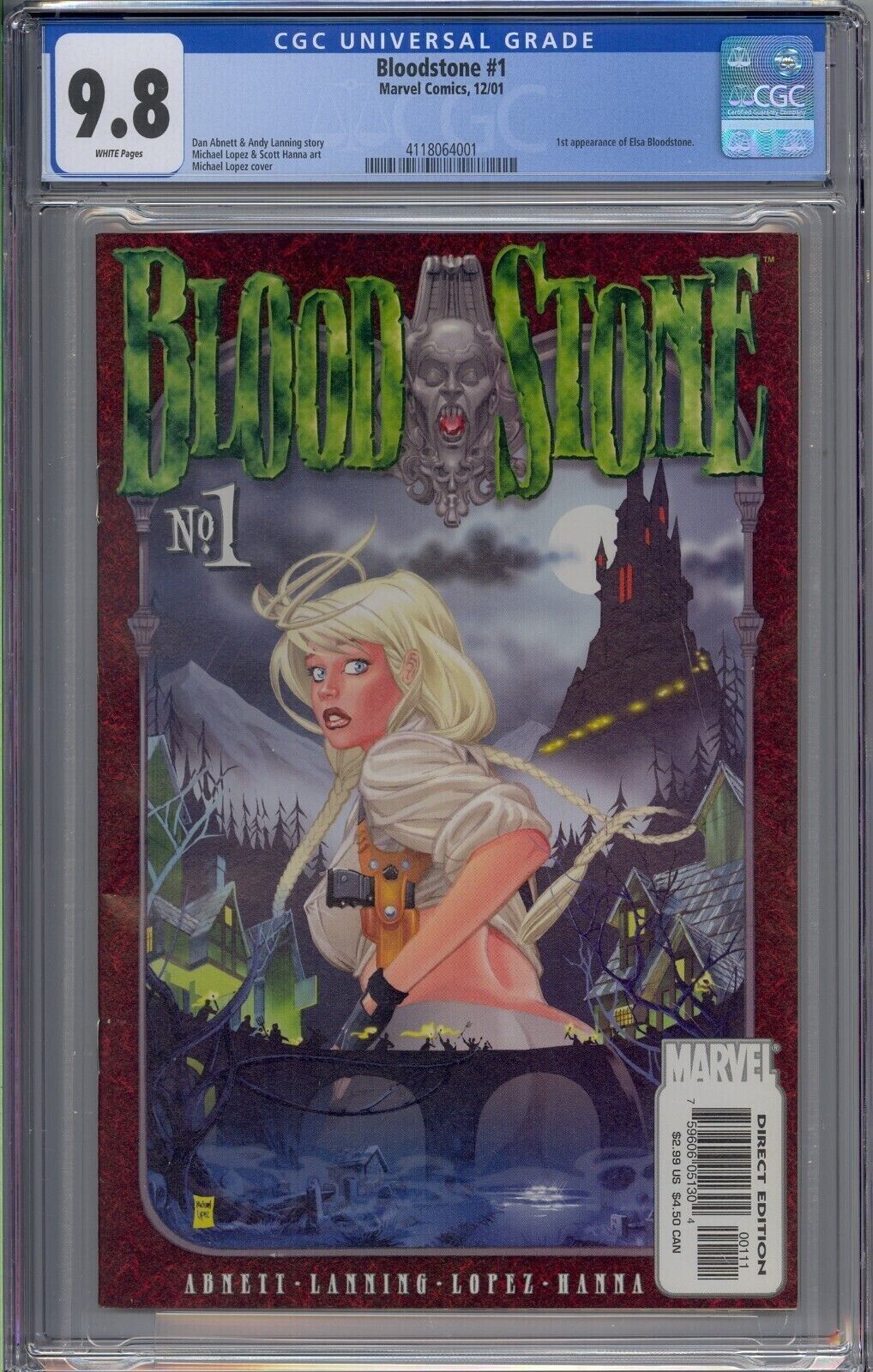 BLOODSTONE #1 Marvel 2001 CGC 9.8 1ST ELSA BLOODSTONE appearance Key!