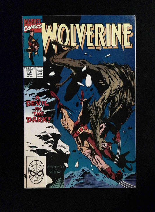 Wolverine #34  MARVEL Comics 1990 VF+