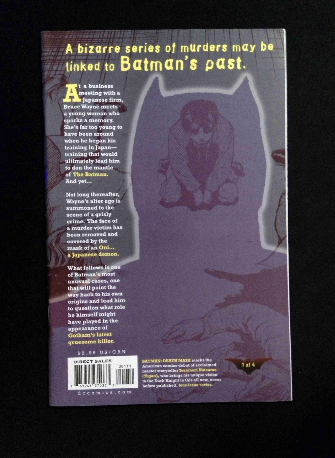 Batman Death Mask #1  DC Comics 2008 VF+