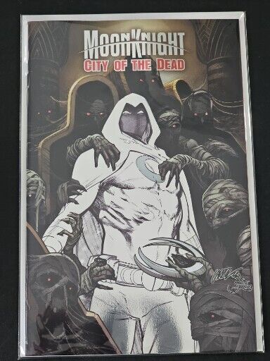 MOON KNIGHT CITY OF THE DEAD #1 Marvel 2023 PEPE LARRAZ FOIL VARIANT NM+