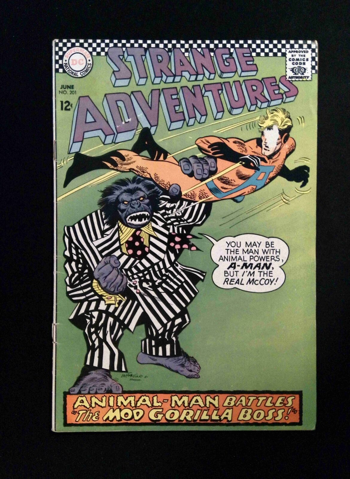 Strange Adventures #201  DC Comics 1967 FN  Animal Man vs Gorilla