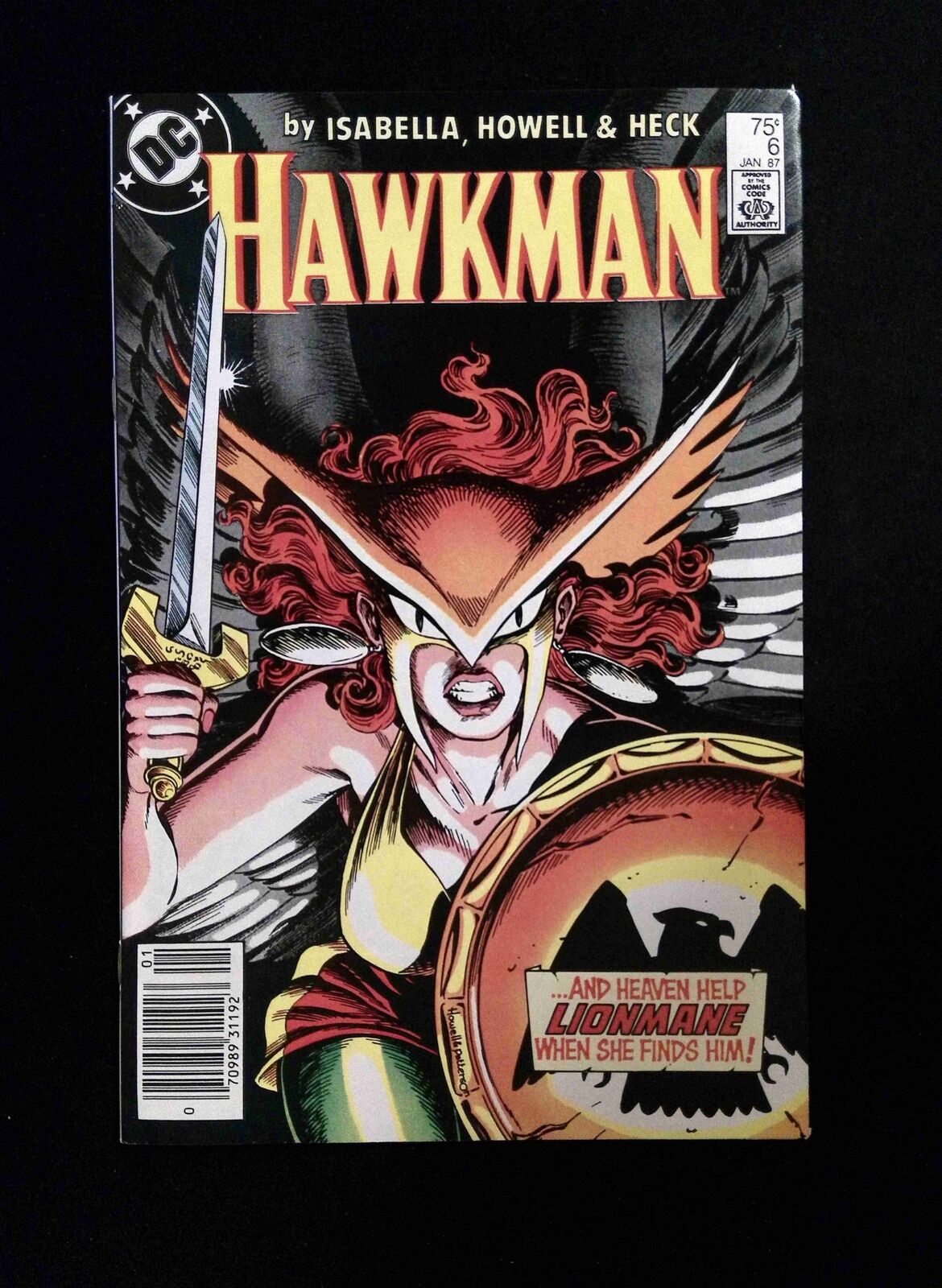 Hawkman #6 (2ND SERIES) DC Comics 1987 VF/NM NEWSSTAND