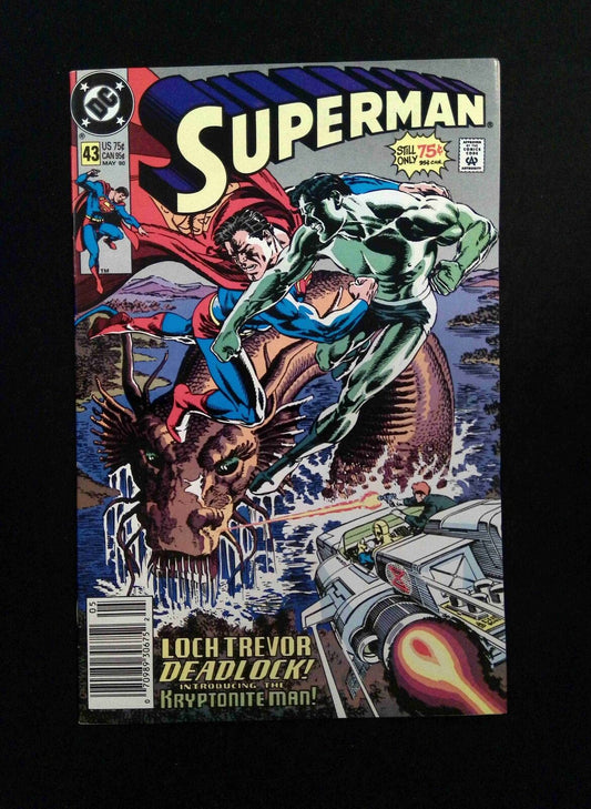 Superman #43 (2ND SERIES) DC Comics 1990 VF+ NEWSSTAND
