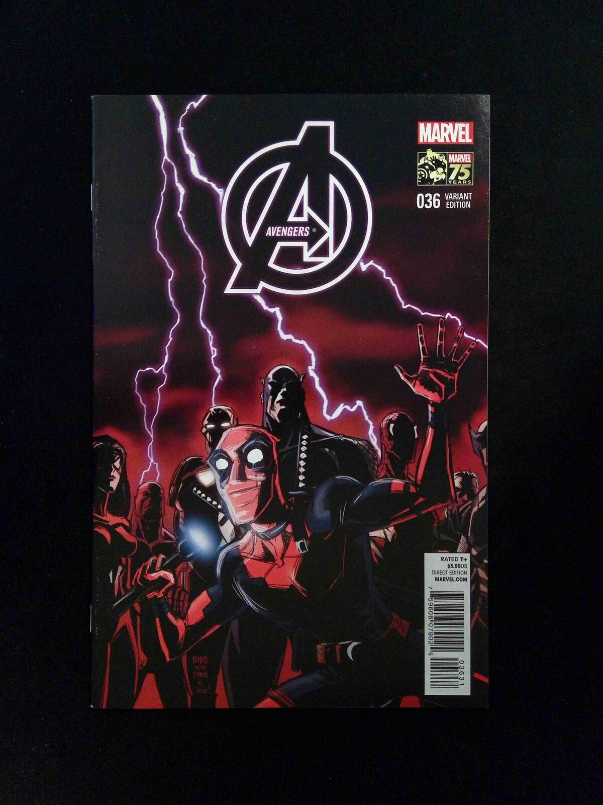 Avengers #36B (5th Series) Marvel Comics 2014 VF+  1/25 Limited Variant