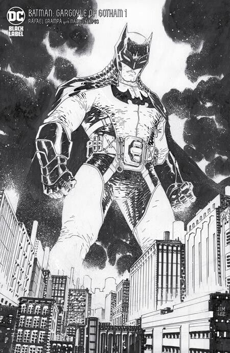 BATMAN GARGOYLE OF GOTHAM #1 DC JIM LEE 1:25 B&W VARIANT 09/12/2023 NM