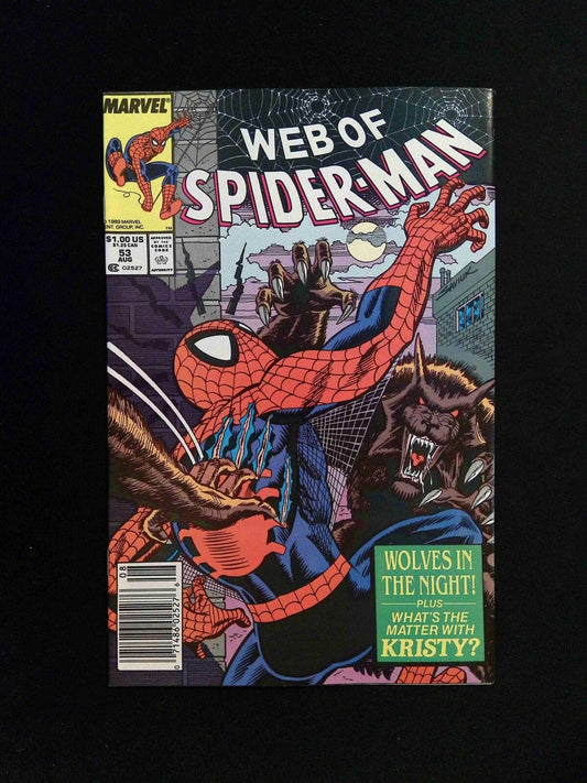Web Of Spider-Man #53  Marvel Comics 1989 VF+ Newsstand
