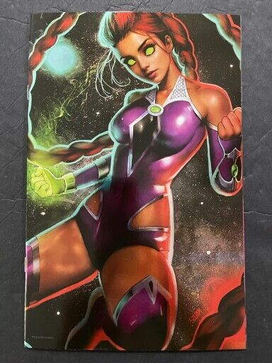 TITANS #1 DC COMICS NATHAN SZERDY STARFIRE VIRGIN FOIL EXCLUSIVE VARIANT 2023 NM