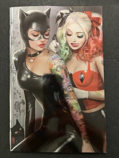 HARLEY QUINN #31 DC COMICS SZERDY 616 Virgin FOIL Tattoo Variant D CATWOMAN NM