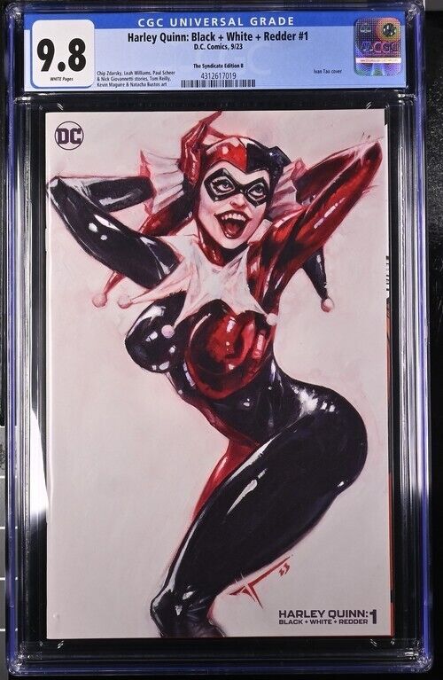 Harley Quinn Black White Redder #1 DC 2023 CGC 9.8 Ivan Tao Syndicate Exclusive