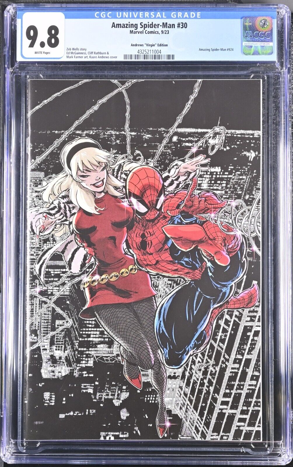 Amazing Spider-Man #30 9/23 Marvel KAARE Virgin CGC 9.8 NM/MT