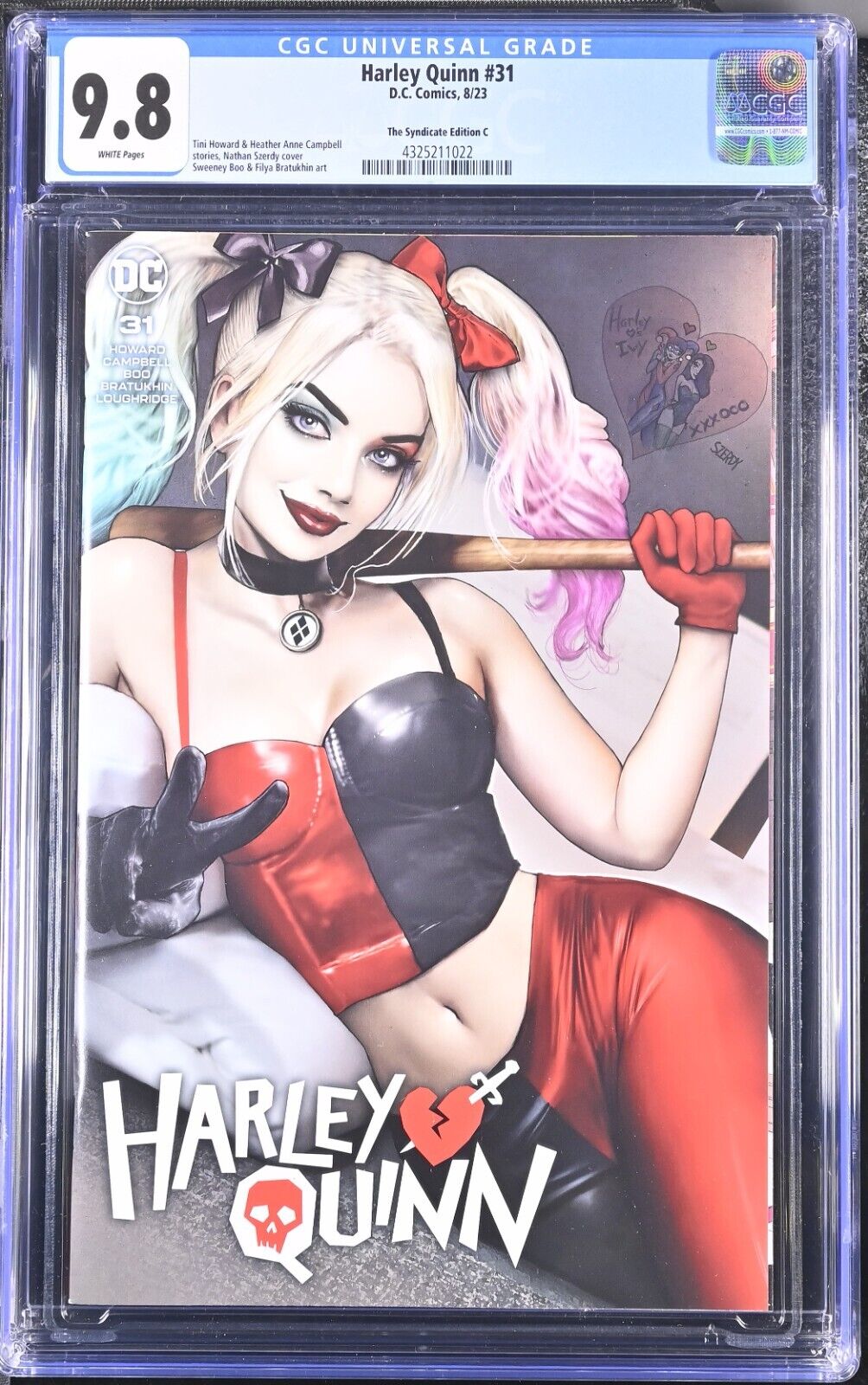 Harley Quinn #31 8/23 DC The Syndicate Edition C CGC 9.8 NM/MT