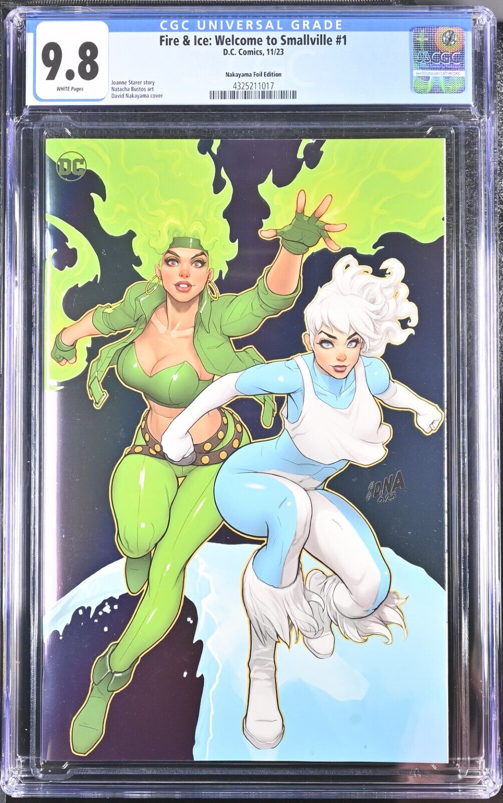 Fire & Ice Welcome to Smallville 1 DC Nakayama Foil Virgin Variant CGC 9.8 NM/MT