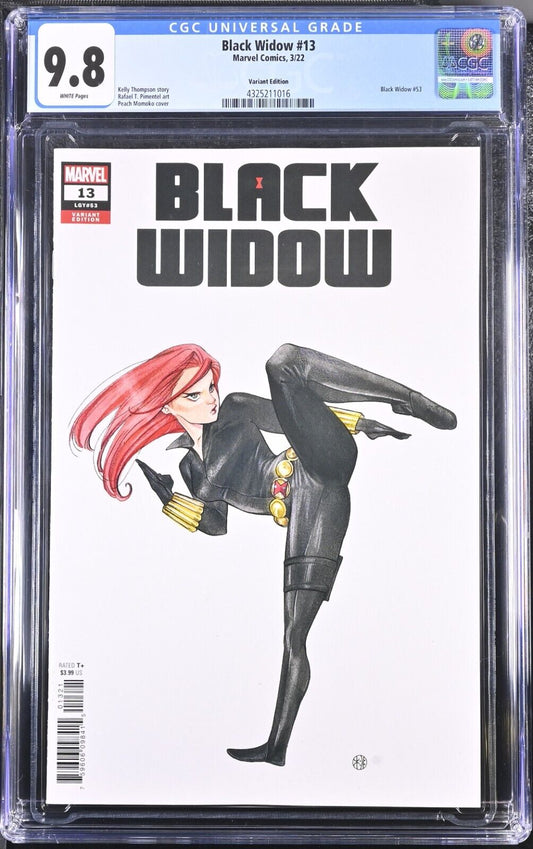 Black Widow #13 3/22 Marvel Peach Momoko Variant CGC 9.8 NM/MT