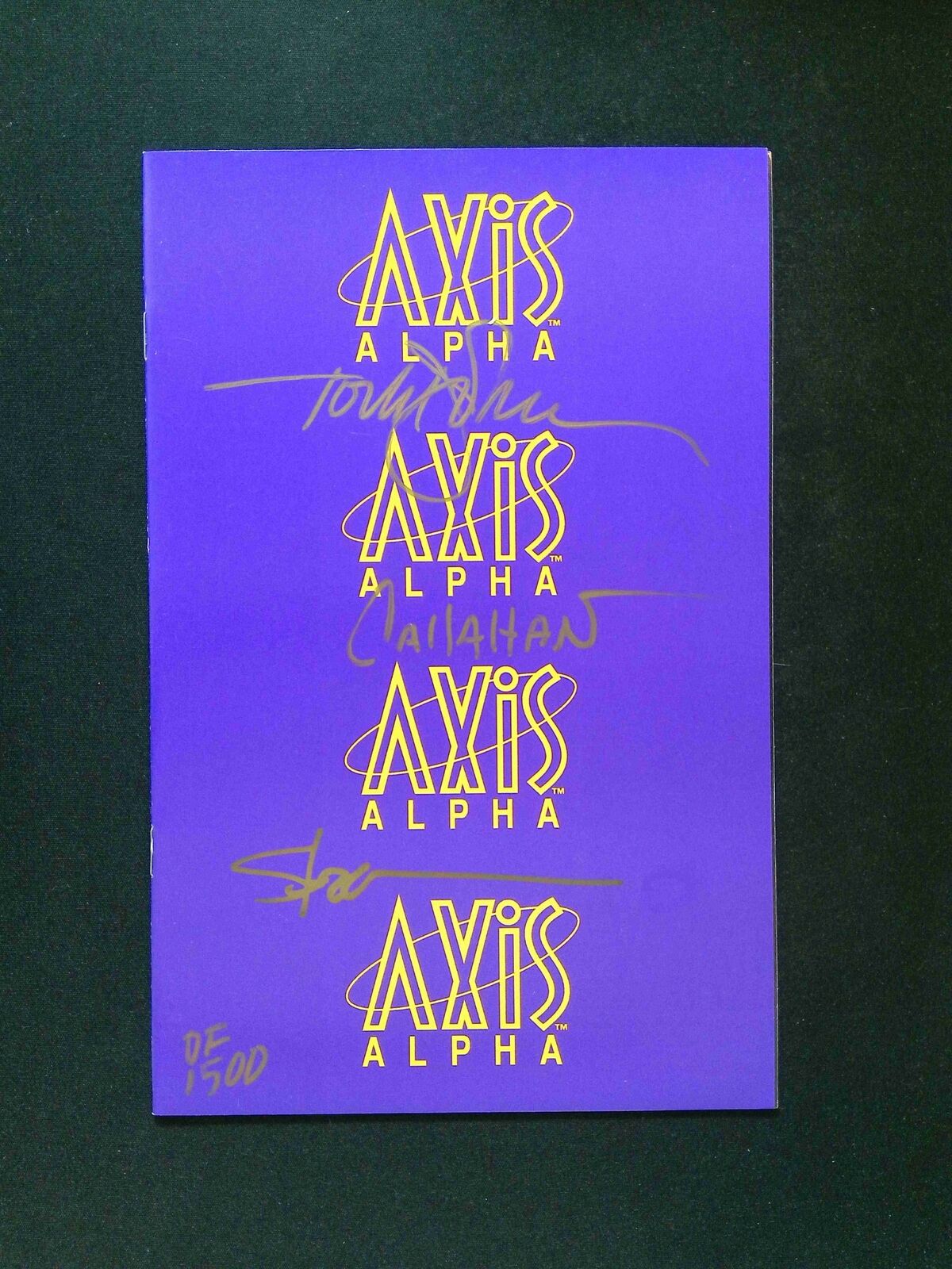 Axis Alpha #1 AXIS 1994 NM SIGNED BY JHONSON,CALLAHAN,STROMAN w/COA