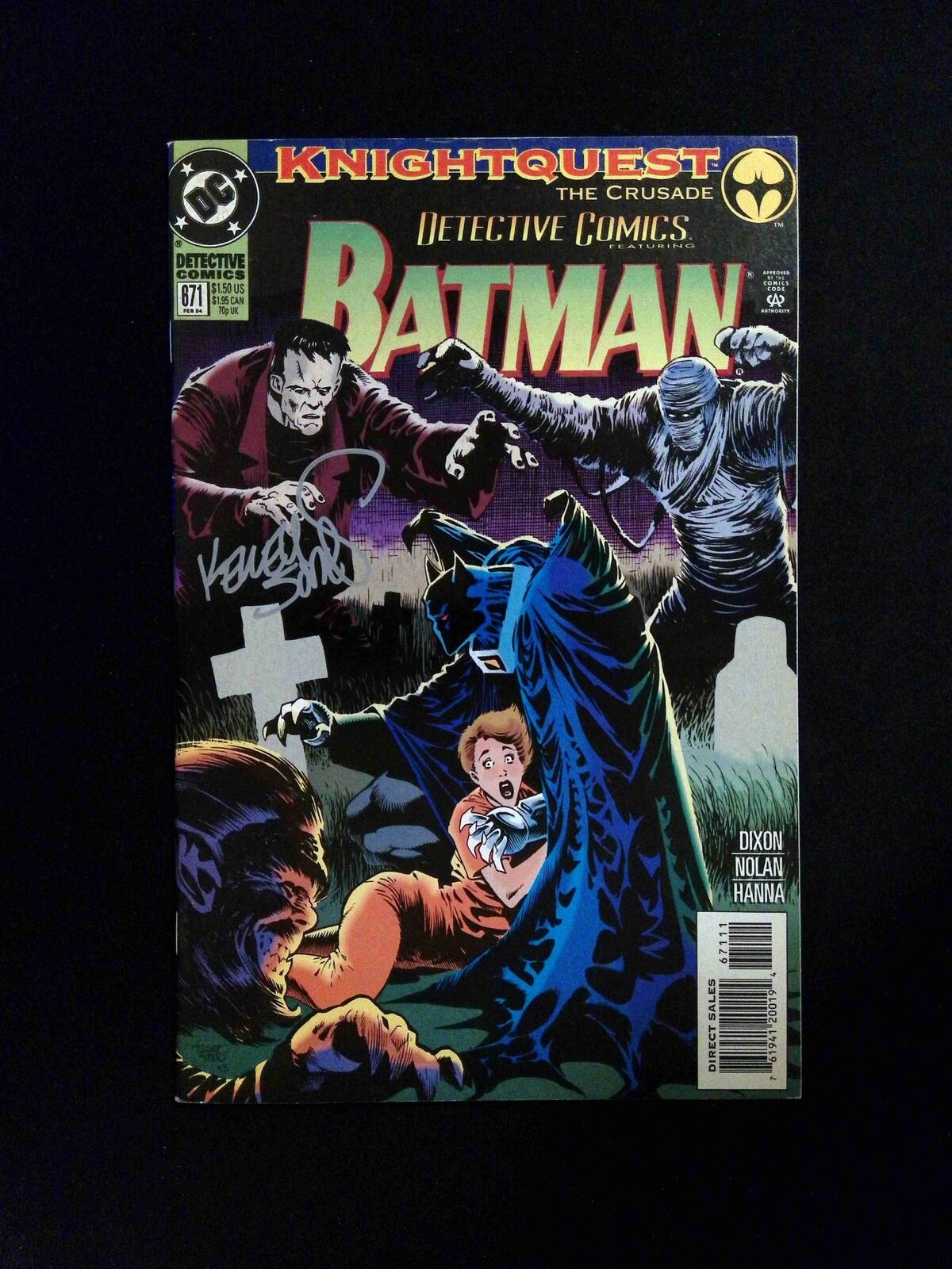 Detective Comics #671  DC Comics 1994 VF+  SIGNED BY KELLEY JONES