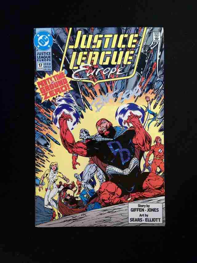 Justice League Europe #17  DC Comics 1990 VF+  BY SIGNED BART SEARS