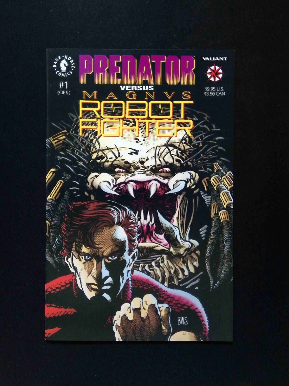 Predator  vs.  Magnus Robot Fighter #1  DARK HORSE-VALIANT Comics 1992 VF/NM