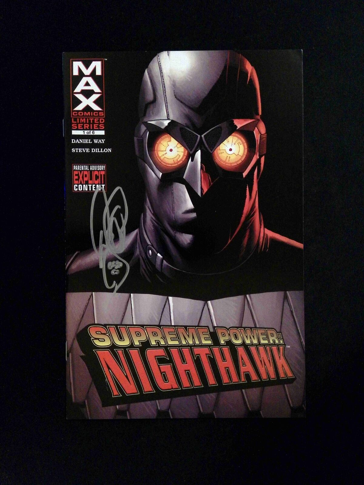 Supreme Power Nighthawk #1  Marvel Comics 2005 NM-  Signed BY DANIEL WAY