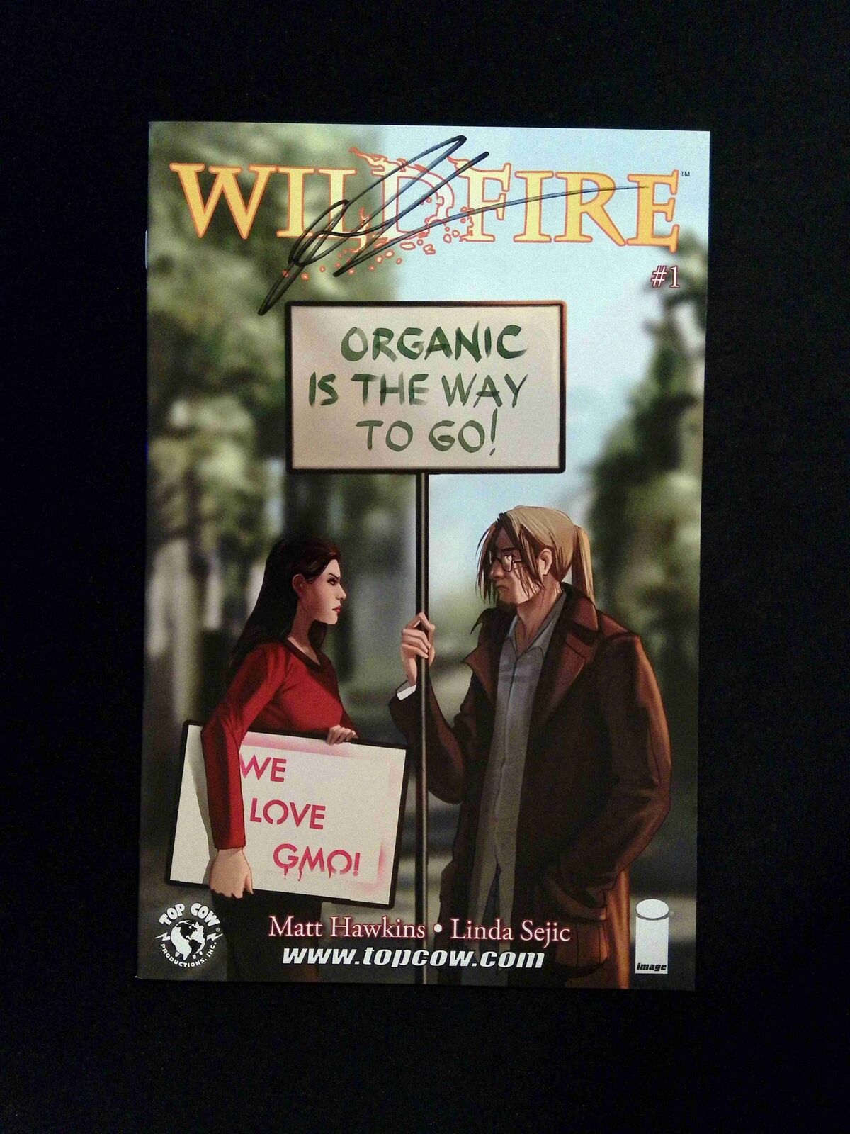 Wildfire #1C  Image Comics 2014 VF/NM  Signed BY MATT HAWKINS