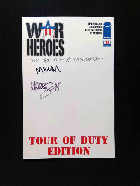 War Heroes #1E IMAGE 2008 VF/NM Variant Signed By MILLAR AND HARRIS
